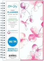 Blue Sky 2021 Weekly & Monthly Planner, Flexible Cover, Twin-Wire Binding, 8.5" x 11", Orchid (124095)